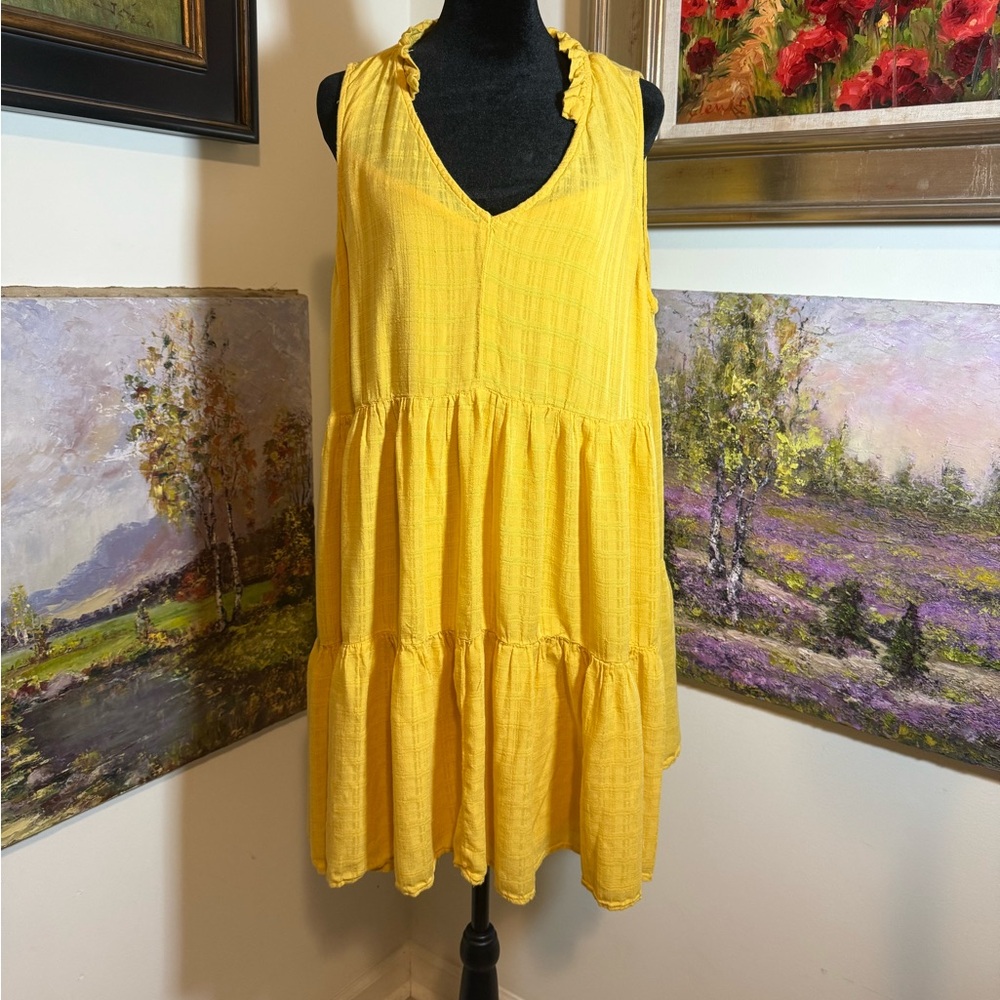 🐠 Wonderly Sunlit Yellow Ruffled Dress size 2X